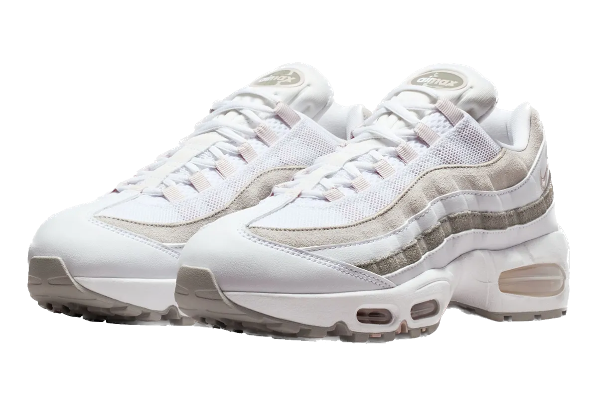 Nike Air Max 95 blanche et beige de 2025.