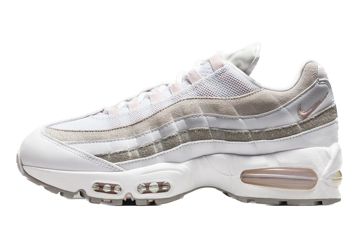 Nike Air Max 95 blanche et beige de 2025.