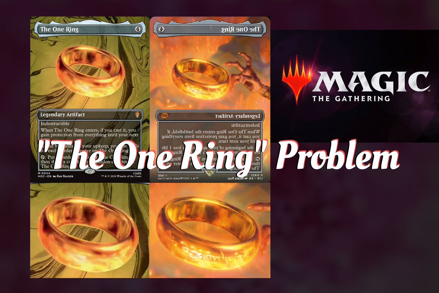 Magic The Gathering pris en flagrant délit de plagiat pour The One Ring ?