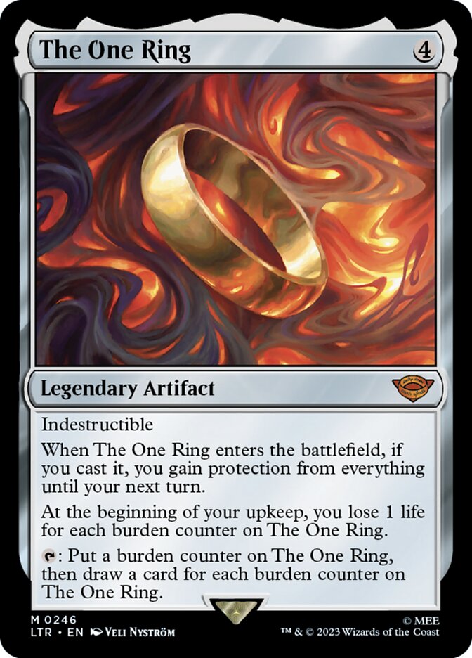 La version classique de la carte "The One Ring" de Magic The Gathering.