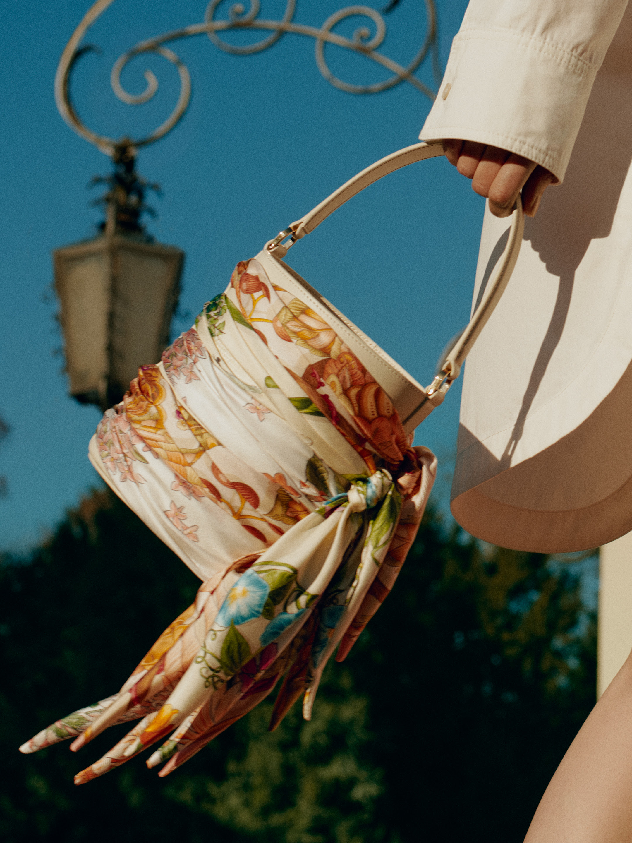 Ferragamo Mini bucket bag with scarf and Gancini 2026