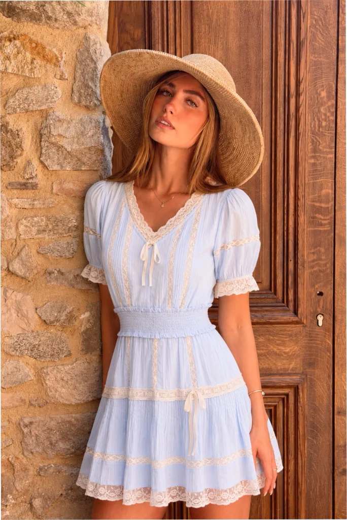 LoveShakeFancy - Devella Cotton Victorian Mini Dress (Fall 2026)